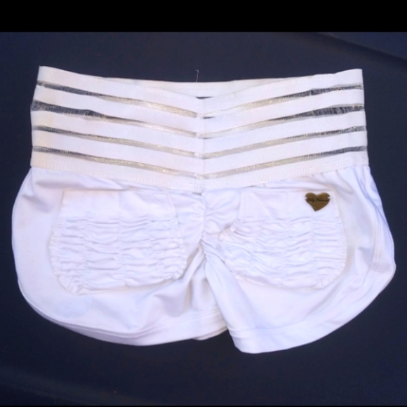 Cute Booty Lounge Pants - White cute booty shorts